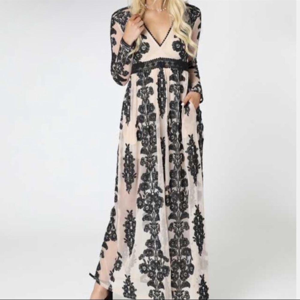Altar'd State Black Floral Lace Dress - Picture 2 of 7